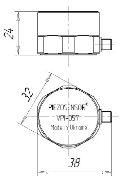 Схема габаритных размеров VPI-057